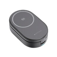 HACRAY Qi2 25W認証 3 in 1 折りたたみワイヤレス充電スタンド ブラック HR-T11BK [HRT11BK]【JSPM】
