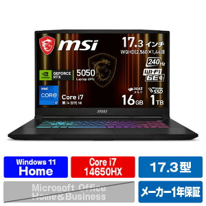 MSI Katana-17-HX-B14WEK-6569JP �u���b�N KATANA17HXB14WEK6569JP [KATANA17HXB14WEK6569JP]