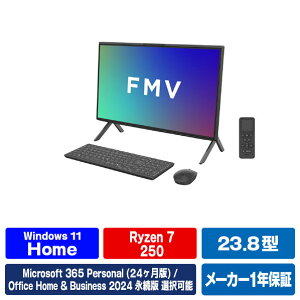 �x�m�� 23�D8�^�t��HD/Ryzen 7/Radeon 780M/������16GB/��512GB SSD/WiFi 6E FMV Desktop F �u���b�N FMVF75L1BA [FMVF75L1BA]�yRNH�z
