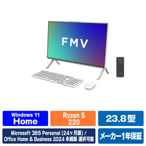 �x�m�� 23�D8�^�t��HD/Ryzen 5/Radeon 740M/������16GB/��512GB SSD/WiFi 6E FMV Desktop F �z���C�g FMVF55L1WA [FMVF55L1WA]�yRNH�z