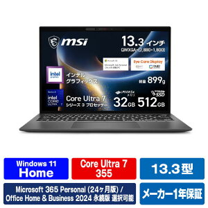 MSI Prestige-13-AI+A3MG-2639JP �v���`�i�O���C PRESTIGE13AIA3MG2639JP [PRESTIGE13AIA3MG2639JP]