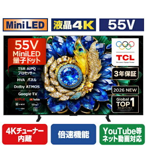 TCL 55�C���`4K Mini LED�t���e���r 55A400M [55A400M]�yRNH�z