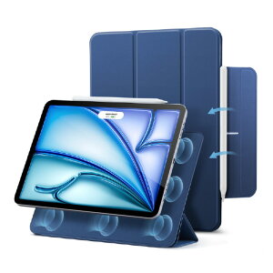 ESR iPad Air 11�C���`(M4/M3/M2/��5/��4����)�pREBOUND �}�O�l�b�g�z���� Smart Folio�P�[�X �l�C�r�[�u���[ ES28517 [ES28517]