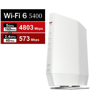 �o�b�t�@���[ ����LAN�e�@11ax/ac/n/a/g/b 4803+573Mbps �z���C�g WSR-5400AX6P-WH [WSR5400AX6PWH]�yRNH�z