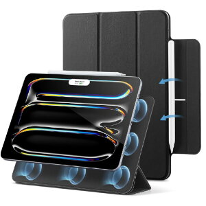 ESR iPad Pro 13�C���`(M5/M4)�p REBOUND �}�O�l�b�g�z���� Smart Folio�P�[�X �u���b�N ES28512 [ES28512]�yJLMP�z