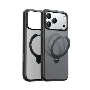TORRAS iPhone17 Pro Max�p �����f��PC+TPU�P�[�X TORRAS OSTAND Q3 SPIN �u���b�N X00FX2910 [X00FX2910]
