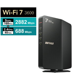 �o�b�t�@���[ ����LAN�e�@ 11be/ax/ac/n/a/g/b 2882+688Mbps �u���b�N WSR3600BE4P-BK [WSR3600BE4PBK]�yRNH�z