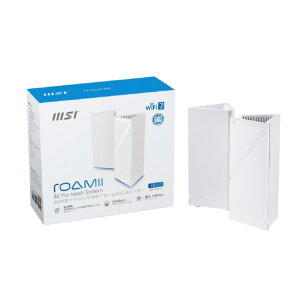 MSI MSI Roamii BE Pro Mesh System- 2 Pack ROAMIIBEPROMESHSYSTEM2PK [ROAMIIBEPROMESHSYSTEM2PK]