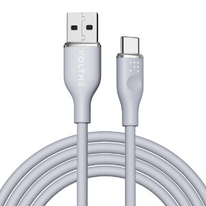 VOLTME �V���R�� �[�d�P�[�u�� USB-C&USB-A 60W �O���[ C2129 [C2129]