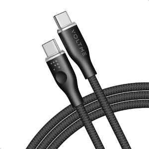 VOLTME PowerLink Rugg USB-C & USB-C �P�[�u�� 5A(�ҍ���) �u���b�N C2166 [C2166]