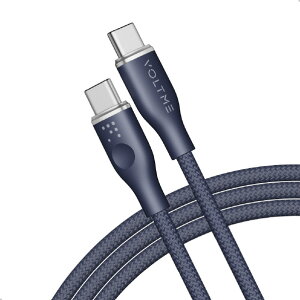 VOLTME PowerLink Rugg USB-C & USB-C �P�[�u�� 5A(�ҍ���) �u���[ C2167 [C2167]