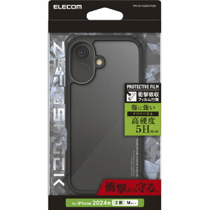 �G���R�� iPhone 16�pZEROSHOCK �P�[�X �t���[���J���[ �u���b�N PM-A24AZEROFCBK [PMA24AZEROFCBK]