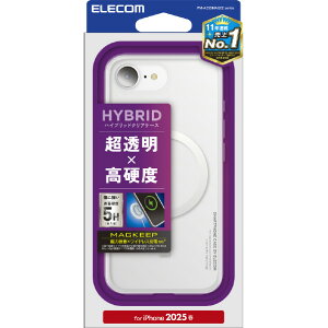 �G���R�� iPhone17e/16e�p �n�C�u���b�h�P�[�X MAGKEEP �z���C�g PM-A25SMAG02WH [PMA25SMAG02WH]