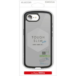 �G���R�� iPhone17e/16e�p TOUGH SLIM LITE �P�[�X �t���[���J���[ �}�b�g�u���b�N ���^���X�e�b�J�[�t �}�b�g�u���b�N PM-A25STSLFCBKM [PMA25STSLFCBKM]�yJLMP�z