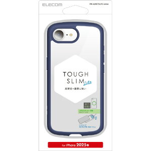 �G���R�� iPhone17e/16e�p TOUGH SLIM LITE �P�[�X �t���[���J���[ ���^���X�e�b�J�[�t �l�C�r�[ PM-A25STSLFCNV [PMA25STSLFCNV]
