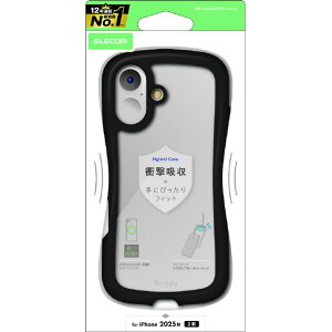 �G���R�� iPhone17�pGrippy �n�C�u���b�h�P�[�X �t���[���J���[ ���^���X�e�b�J�[�t �u���b�N PM-A25AGRPFCBK [PMA25AGRPFCBK]
