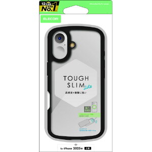 �G���R�� iPhone17�pTOUGH SLIM LITE �P�[�X �t���[���J���[ ���^���X�e�b�J�[�t �u���b�N PM-A25ATSLFCBK [PMA25ATSLFCBK]�yJLMP�z