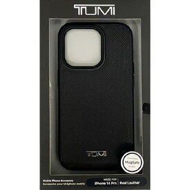 TUMI iPhone 14 Pro用Magsafe対応 本革 背面ケース ブラック TUHMP14LRBAK [TUHMP14LRBAK]【MAAP】