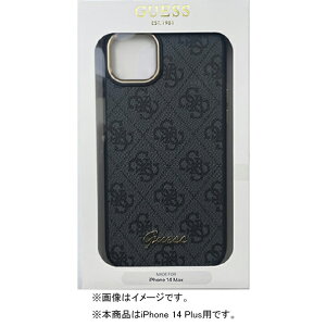 GUESS iPhone 14 Plus�p���m�O���� �w�ʃP�[�X �u���b�N GUHCP14MHG4SHK [GUHCP14MHG4SHK]