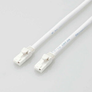 �G���R�� Cat6A LAN�P�[�u�� 1m �i������ �c���܂�h�~���f���j LD-GPATWHRS�V���[�Y �z���C�g LD-GPAT/WH1/RS [LDGPATWH1RS]
