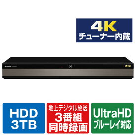 シャープ 3TB HDD/4Kチューナー内蔵ブルーレイレコーダー AQUOS ブルーレイ 4BC30DT3 [4BC30DT3]