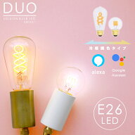 エジソンバルブLEDスマートDUO E26 Wi-Fi電球 エジソンバルブ スマート電球 冷暖調色機能付き 調光 LED電…