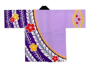 シルクプリント法被　桜、藤、柳、桜立湧　【衿文字加工サービス中】半纏帯別売