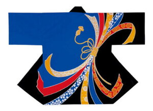 祭り半纏 プリント袢天(束ね熨斗) 発色の良いハッピ 【お取り寄せ商品】※メール便対応可※