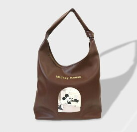 【再入荷！】ミッキー ミニー バッグ クラシックカラー 46m ディズニー プレーン・クレイジー / ワンショルダートート / BK・BR ACOMMODE アコモデ 通勤 通学 A4サイズ かばん 鞄 おしゃれ 合皮 日常使用しやすい オールシーズン ギフト プレゼント ラッピング 可愛い