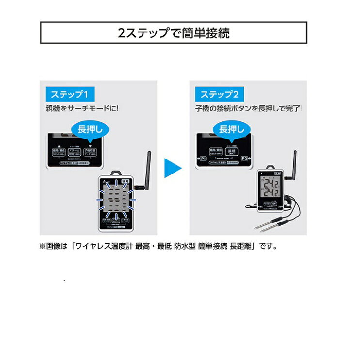 楽天市場】シンワ測定 73458 ワイヤレス温度計 親機+子機セット 通信