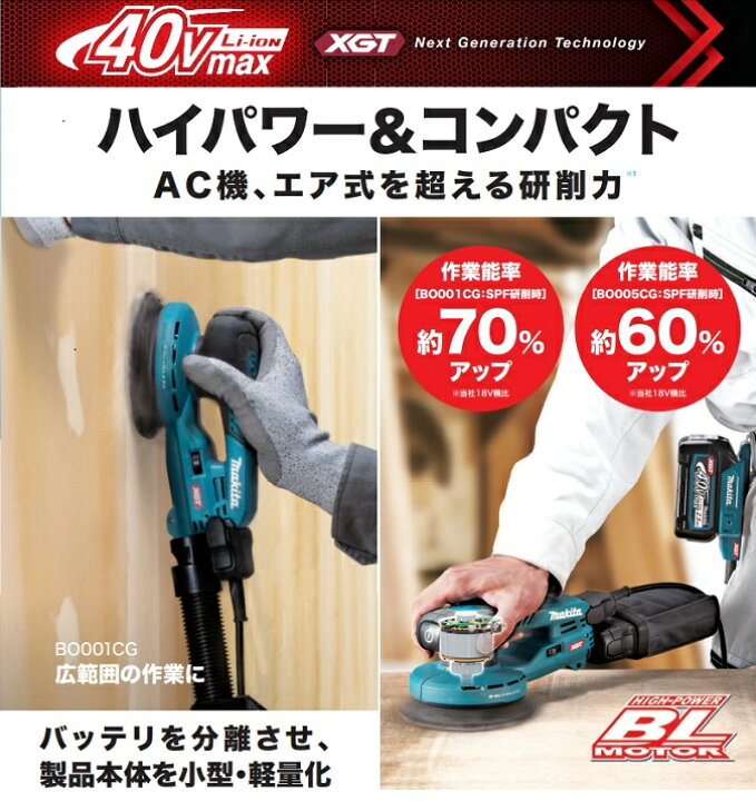 ■マキタ 18V 充電式ランダムオービットサンダー BO180DZ 本体＋バッテリーBL1830B(1個)＋充電器DC18RF＋付属品 ★新品・未使用 コードレス サンダー