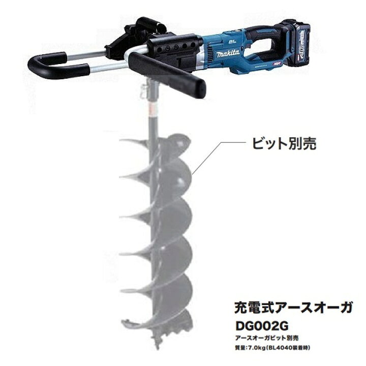 楽天市場】マキタ DG002GZ + BL4040x2 + DC40RA 40Vmx 充電式アースオ 