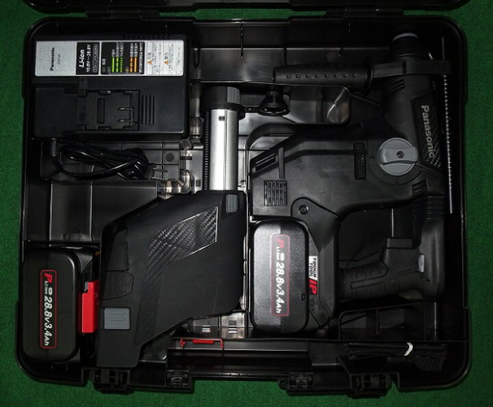 楽天市場】パナソニック EZ7881PC2V-B 28.8Vハンマードリル 集じん 