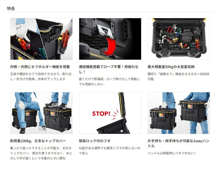 楽天市場】タジマ TB-TBOX セフツ−ルボックス 頑丈・荷崩れしないセフ 