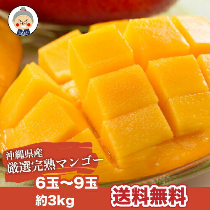 楽天市場】【お中元】沖縄産 完熟マンゴー 3kg 6-9玉 送料無料【予約 