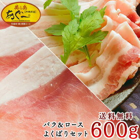あぐー豚 しゃぶしゃぶ用 豚肉 スライス ロース バラ 肉 300g×2 合計600g ギフト 冷凍 送料無料｜精肉 ｜
