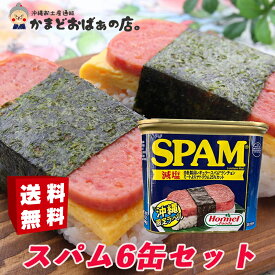 スパム 減塩 340g×6缶セット 送料無料 沖縄料理 保存食 スパム缶詰 スパムにぎり ポークたまご ゴーヤーチャンプルー 炒め物などに｜スパム減塩 ×6缶｜