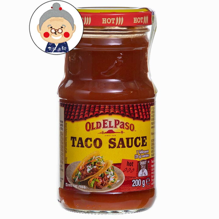 楽天市場】オールド・エルパソ タコソース ホット 200g Old El Paso 