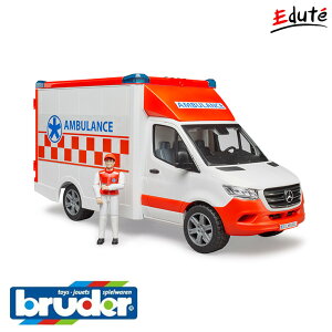 ブルーダー MB 救急車(フィギュア付き)| 誕生日 男 室内 遊び おもちゃ 3歳 誕生日プレゼント 男の子 知育玩具 プレゼント 乗り物 車 幼児 bruder おしゃれ 働く ミニカー 働く車 はたらくくる