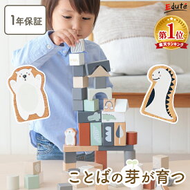 【1年保証】積み木 つみき ブロックセット 50ピース エデュテ 積木 赤ちゃん 木のおもちゃ 2歳 誕生日プレゼント 知育玩具 1歳 1歳半 2歳半 3歳 男の子 女の子 クリスマスプレゼント