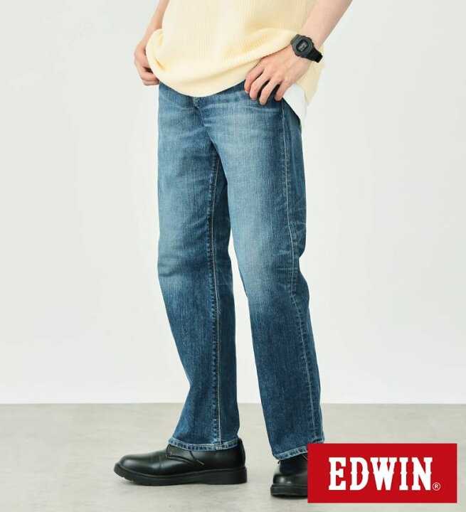 EDWIN 503 日本製 デニムパンツ W30 ストレッチ ストレート 青 