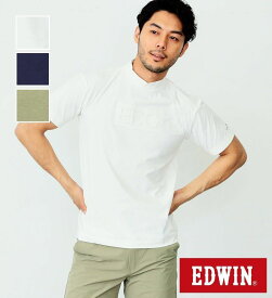 【エドウイン公式】【SALE★23％OFF】EDWIN GOLF 3D エンボスモックネック Tシャツ 半袖 エドウィン