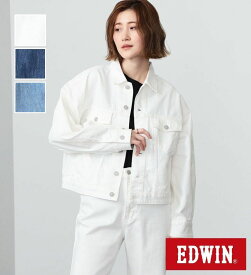 【エドウイン公式】essentials デニムジャケット EDWIN エドウィン レディース Gジャン 軽アウター
