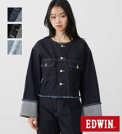 【エドウイン公式】【SALE★30％OFF】ロールアップ デニムジャケット Gジャン EDWIN エドウィン レディース アウター