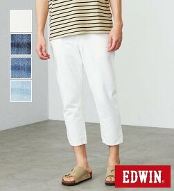 【エドウイン公式】】【大きいサイズ】EDWIN BASIC クロップドデニムパンツ エドウィン メンズ ジーンズ 7分丈 綿100％ ビッグサイズ クロップドパンツ
