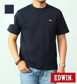 【エドウイン公式】ボックスロゴエンブレムTシャツ EDWIN エドウィン メンズ トップス