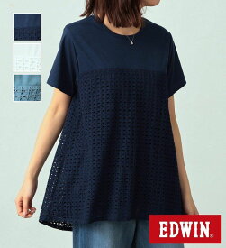 【エドウイン公式】 レースプルオーバー 半袖Tシャツ【アウトレット店舗・WEB限定】EDWIN エドウィン レディース