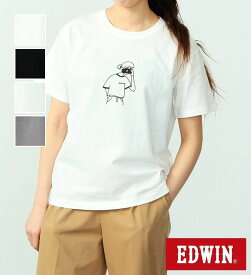 【エドウイン公式】イラストプリントTシャツ 【アウトレット店舗・WEB限定】EDWIN エドウィンレディース