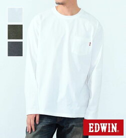 【エドウイン公式】EDWIN クルーネック長袖Tシャツ【アウトレット店舗・WEB限定】EDWIN エドウィン メンズ