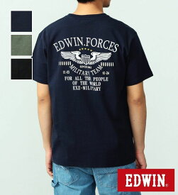 【エドウイン公式】ミリタリーバックプリント半袖Tシャツ 【アウトレット店舗・WEB限定】EDWIN エドウィンメンズ